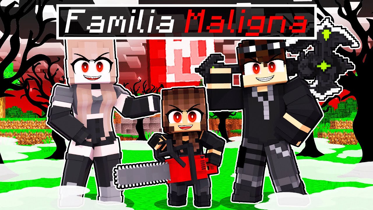 MIIKA foi ADOTADA pela FAMILIA MALIGNA no Minecraft ◂Miika▸