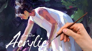 Painting Figure with Acrylics | In the Garden | Lena Rivo