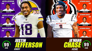 Team of JAMARR CHASE VS Team of JUSTIN JEFFERSONS