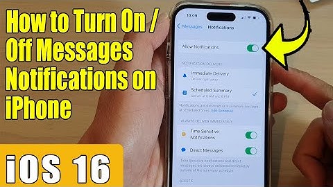 iOS 16: How to Turn On/Off Messages Notifications on iPhone