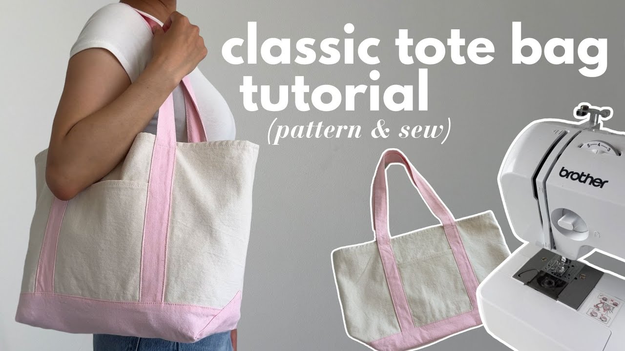 DIY tote bag sewing tutorial | how to pattern + sew
