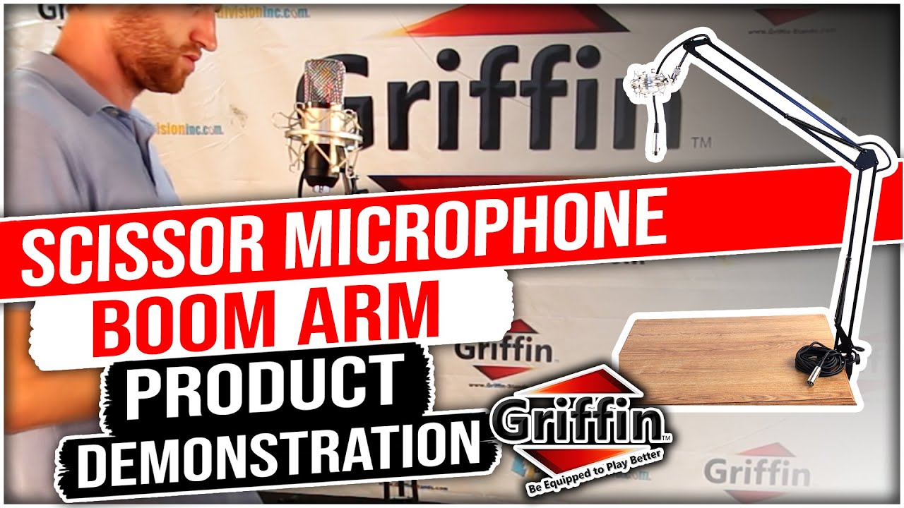 Griffin Studio Scissor Microphone Boom Arm Stand Product Review and Demonstration Model MK002