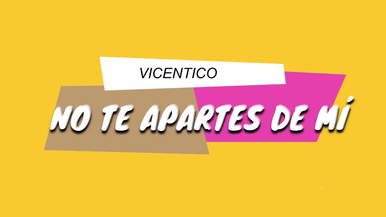 No te apartes de mi - Vicentico (Karaoke) - YouTube