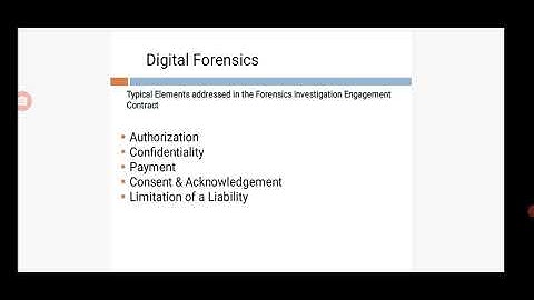 CS- Cyber Security-BE CSE-IT- Typical Elements addressed in the Forensics Investigation Engagement