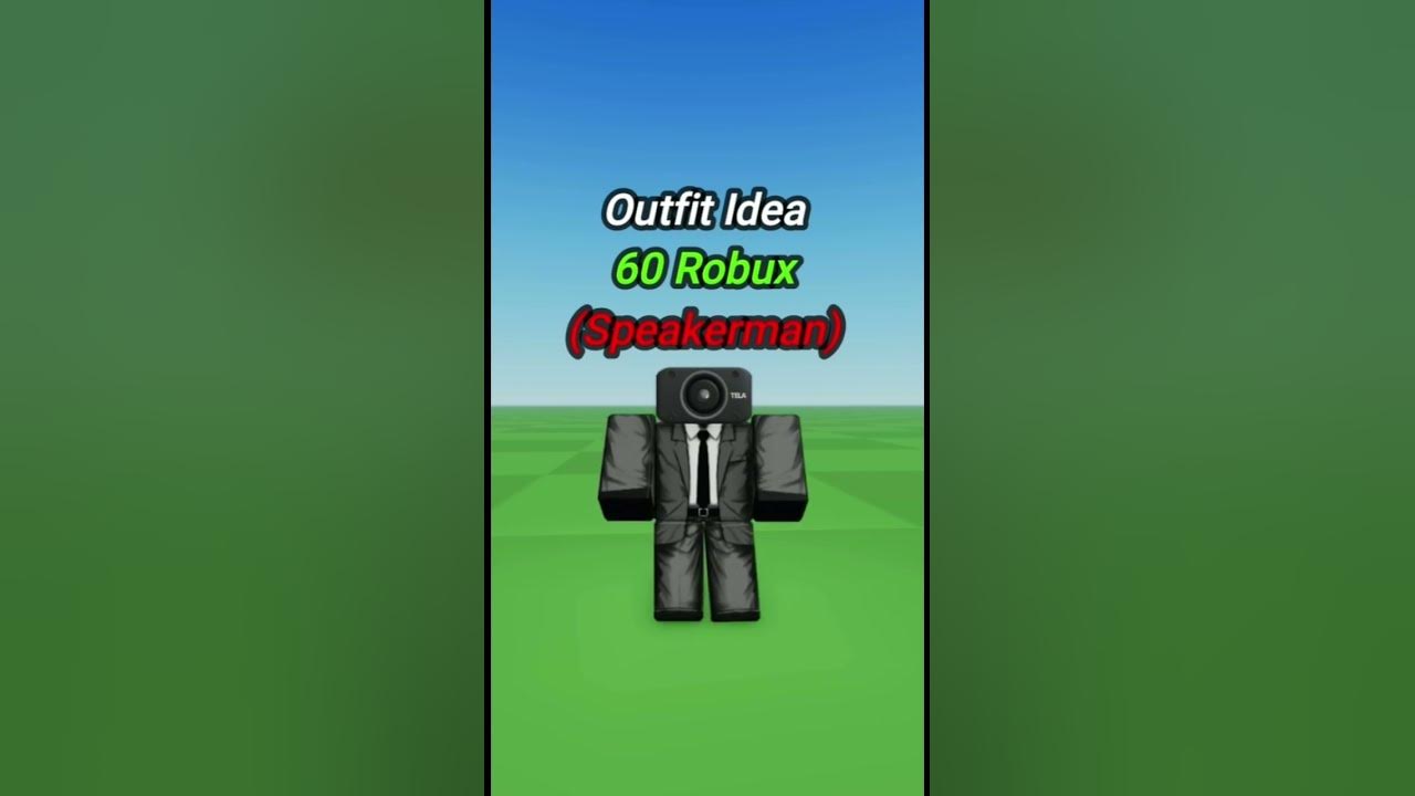 Making Roblox Speakerman Outfit Idea 🔊 - YouTube