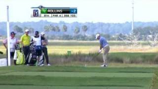 John Rollins birdies No. 8 in Round 1 of McGladrey Classic
