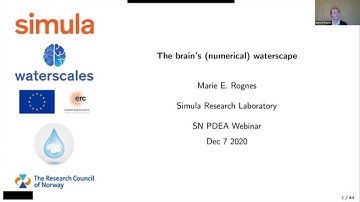 SN Partial Differential Equations and Applications Webinars - Marie E Rognes