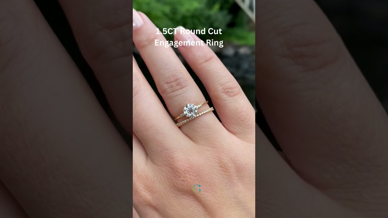 1.5CT Round Cut Engagement Ring