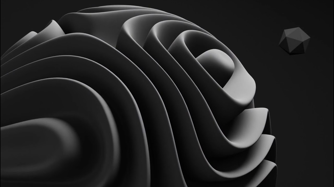3D Matte Black Geometric Abstract Background Animated Cool Loop VJ ...