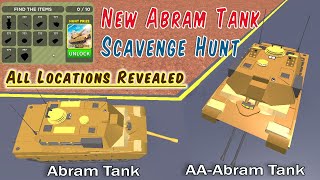 New Abram Tank Scavenge Hunt AA-Abram Tank All tank part locations revealed Military Tycoon