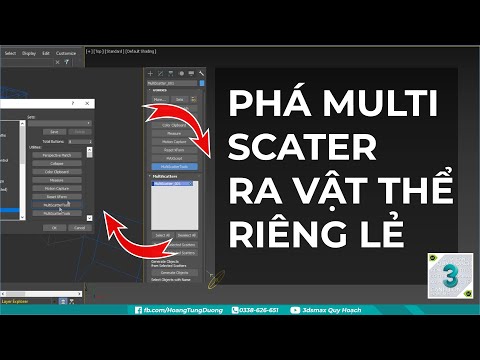 ✅ Lỗi render multiscatter mất vật liệu - Cách phá multiscater ra vật thể riêng lẻ | 3dsmax quy hoạch