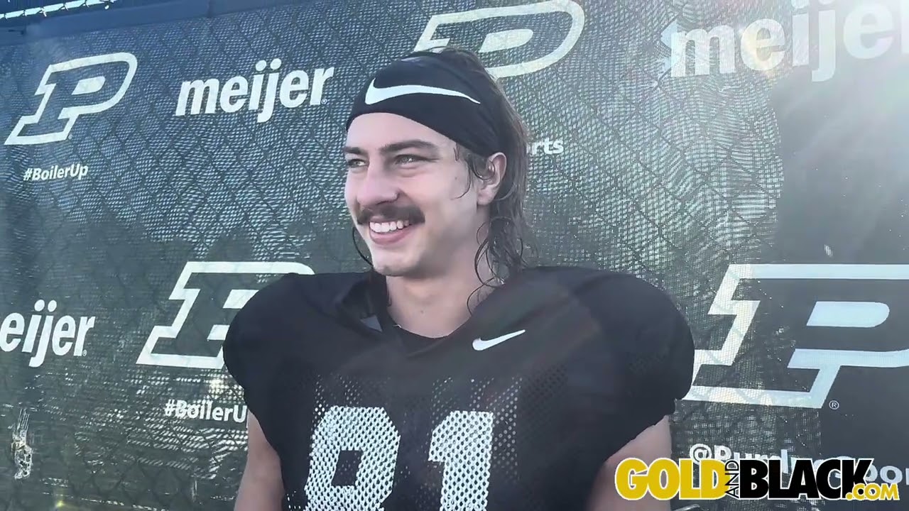 GoldandBlack.com video: Purdue TE George Burhenn pre-USC