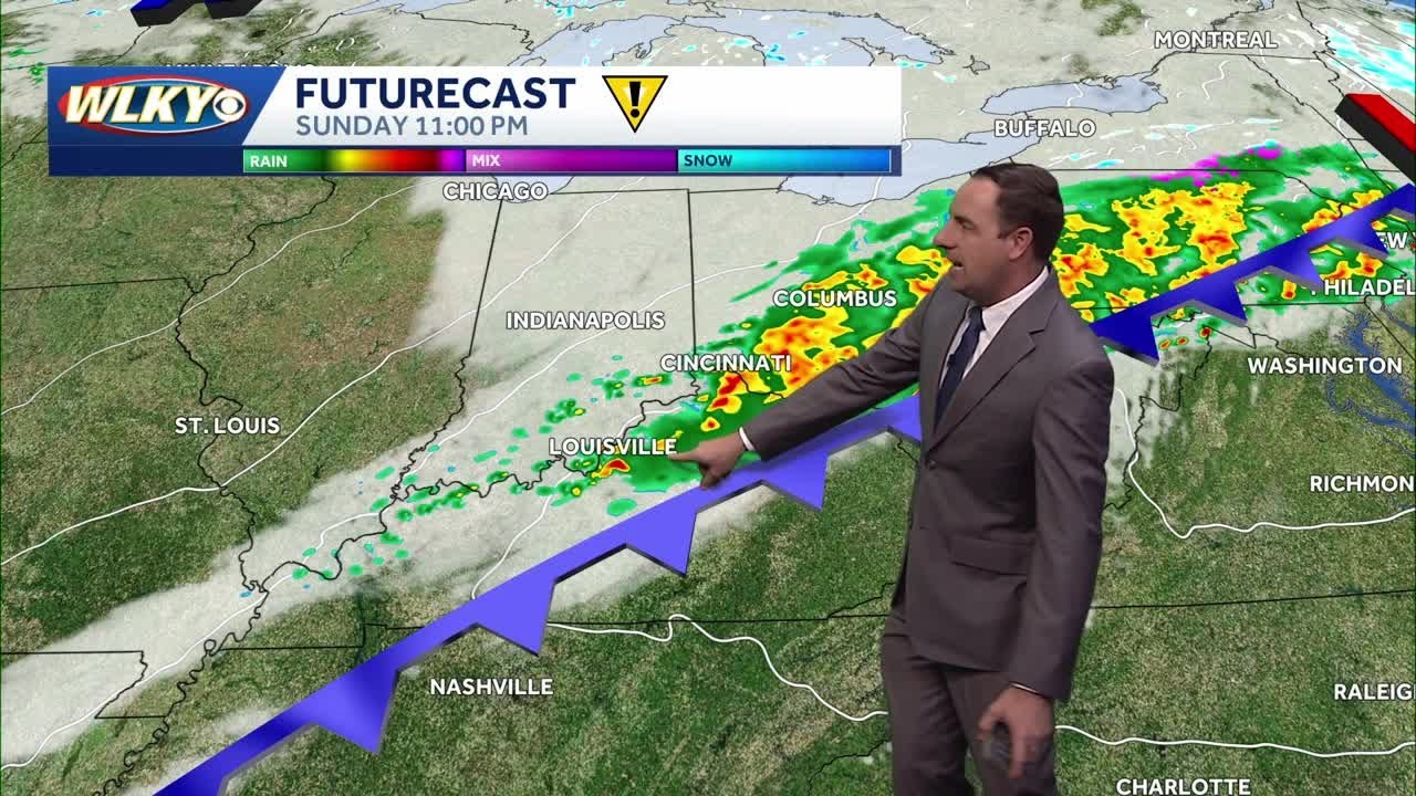 Near record heat then storms Sunday night - YouTube