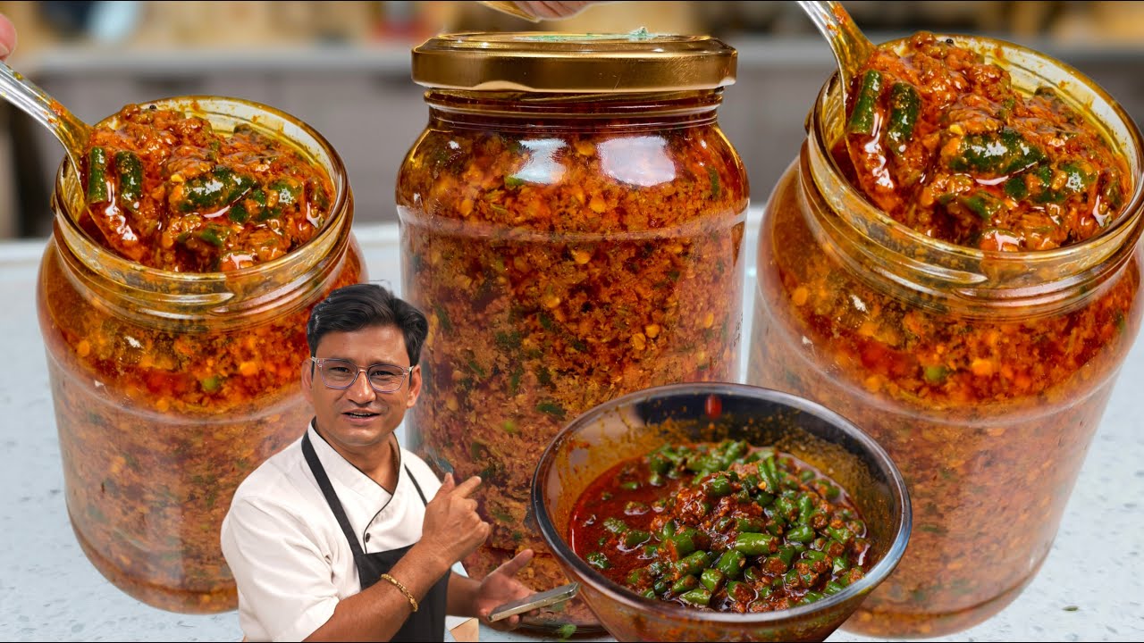 15 मिनिट में हरि मिर्च का अचार जो सालों साल चले | Mirchi achaar.  Easy Recipe