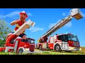Histórias de caminhão de bombeiros com brinquedos para crianças
