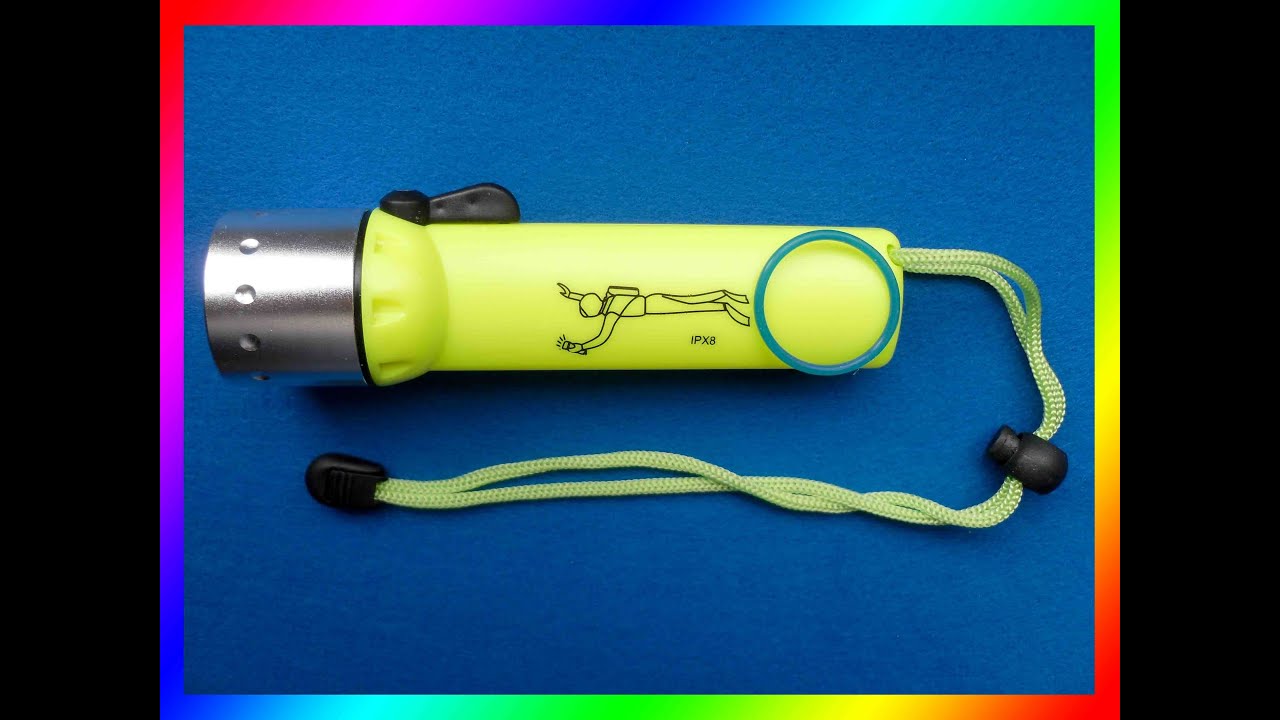 LINTERNA LED CREE IPX8 PARA SUBMARINISMO BUCEO PESCA SUBMARINA 50 METROS PROFUNDIDAD