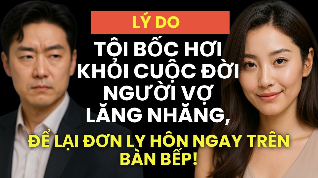 Lý do tôi bốc hơi khỏi đời người vợ lăng nhăng, để lại đơn ly hôn ngay trên bàn bếp!