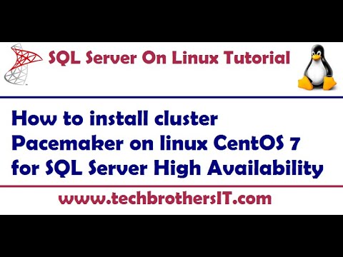 How to install cluster Pacemaker on linux CentOS 7 for SQL Server High Availability