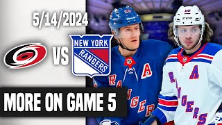 Talking More About Game 5 Of The Rangers Vs Hurricanes Series!