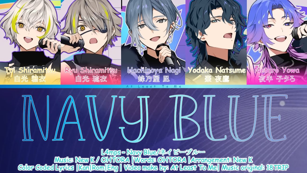 ★Wai Kei★ MAY I BE HAPPY Man to Man Navy YKBE01TS07-2 18TRIP」 L4mps - Navy Blue/ネイビーブルー [KAN/ROM/ENG