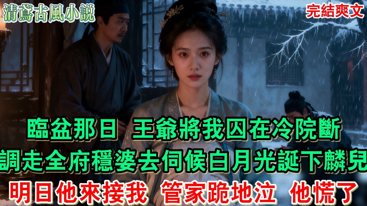 【完結爽文】臨盆那日，王爺將我囚在冷院，調走全府穩婆去伺候他心尖尖上的白月光誕下麟兒。明日他來，管家跪地泣道：夫人和剛落地的小公子，都沒撐住#小說#追妻火葬場#愛情#古言小說#逆袭#爽文完結#大女主