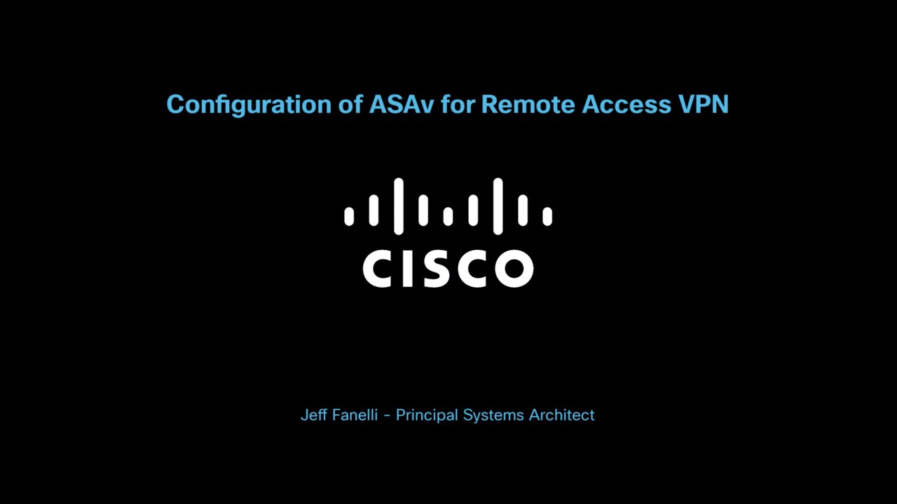 How to configure ASA or ASAv for Remote Access VPN. - YouTube