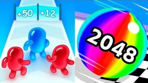 Looking good ball run 2048 vs Join blob clash 3D best level Android ios gameplay adventure