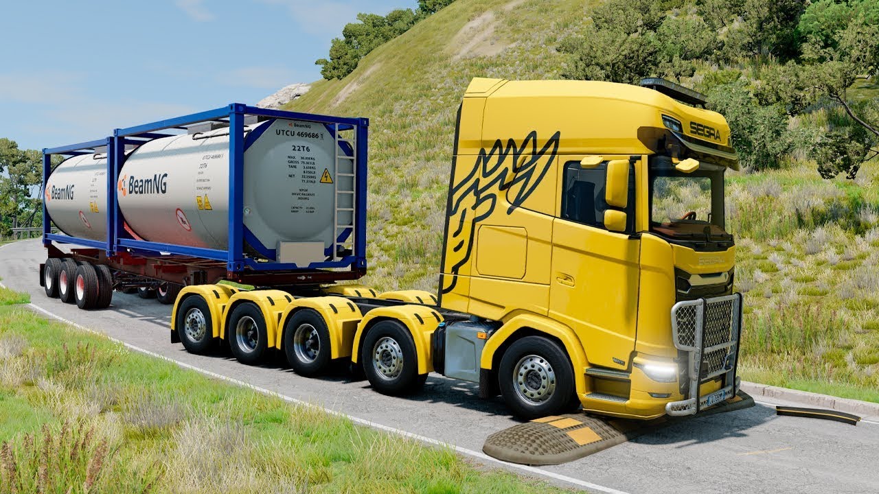 Cars and Trucks vs Speed Bumps SPECIAL #137 | BeamNG Drive | TrucksVs