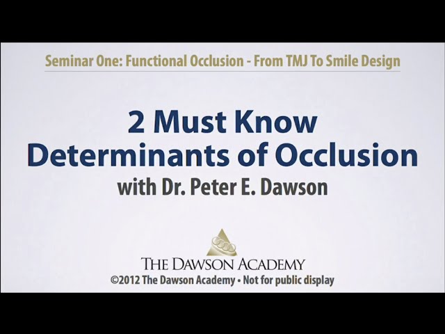 Two Must Know Factors of Occlusion - YouTube