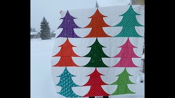 Grinchy Trees with Curved Piecing (Drunkard