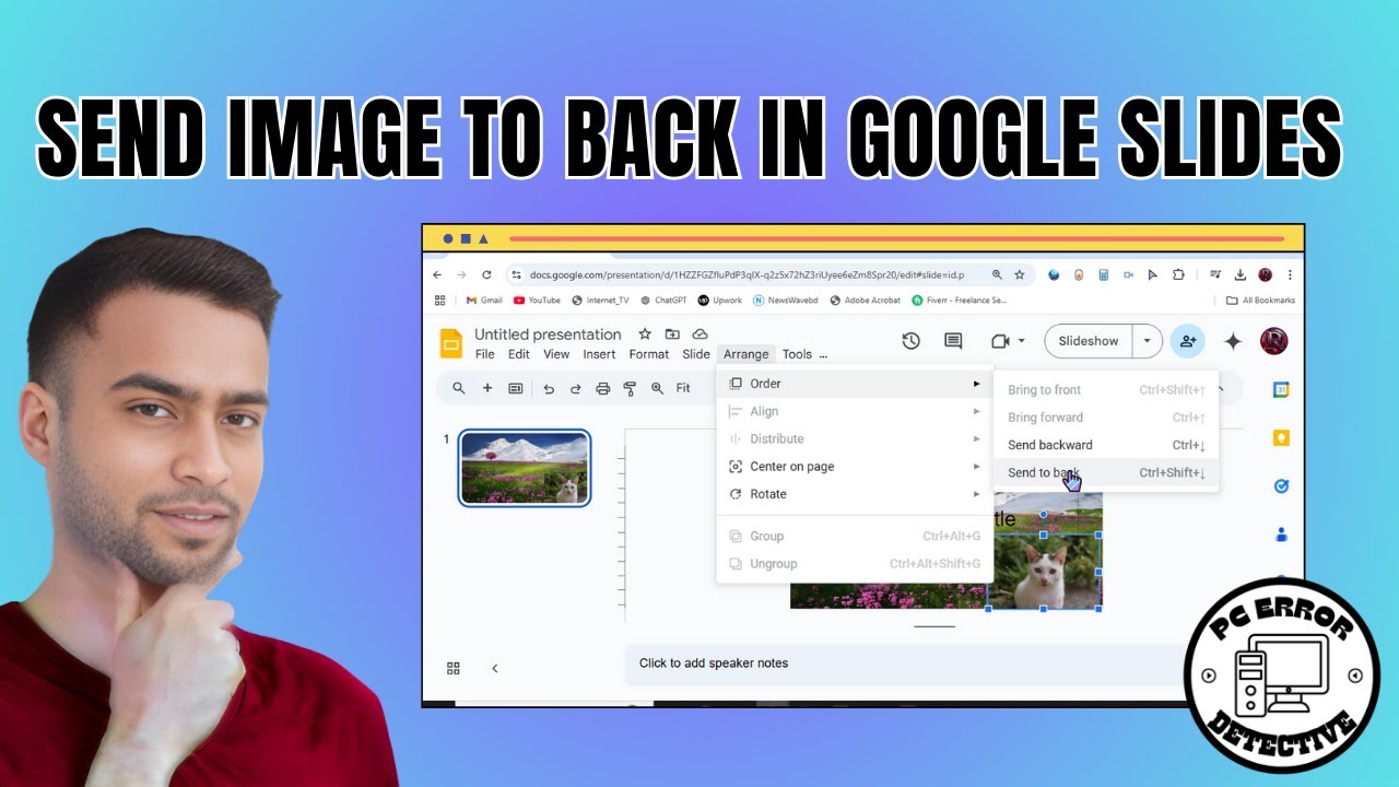 How to Send Image to Back in Google Slides | Detailed Tutorial - YouTube