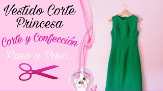 VESTIDO PRINCESA CORTE CONFECCIÓN PASO A SUPER FÁCIL - YouTube