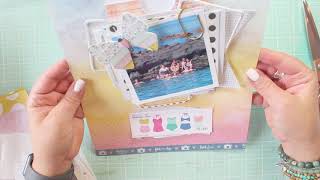Hip Kit Scrapbooking Process video 8.5x11 layout &quot;...Beautiful with friends...&quot;