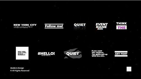 FREE Modern Titles for Apple Motion | Free templates for Final cut Pro