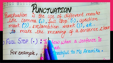 What is Punctuation | Punctuation in English grammar | Types of punctuation marks