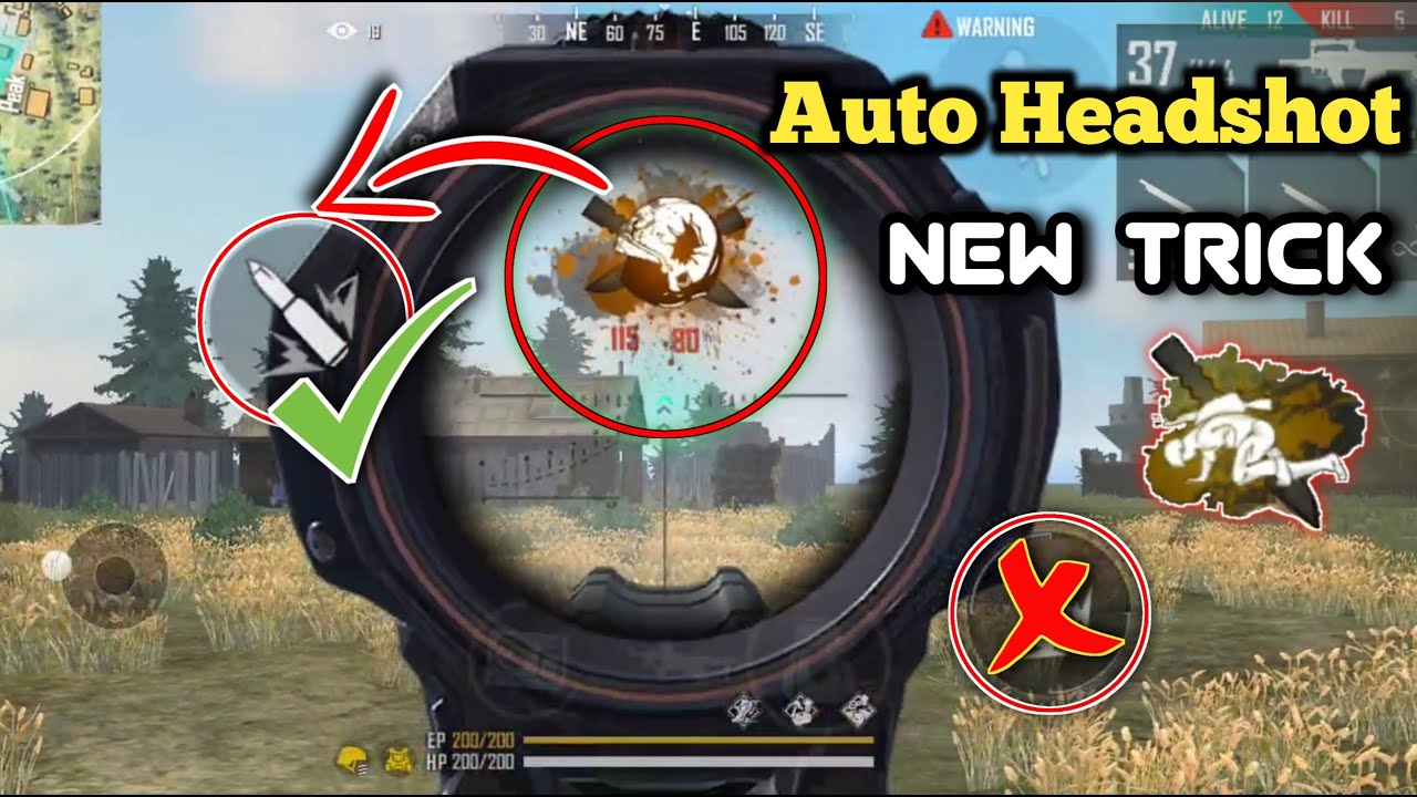 Long Range Auto Headshot New Trick Free Fire New Headshot Trick Free Fire Headshot Setting Ff Youtube