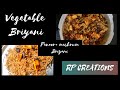 Vegetable Briyani/mushroom paneer briyani/one pot briyani/briyani/Tamil/easy to make briyani