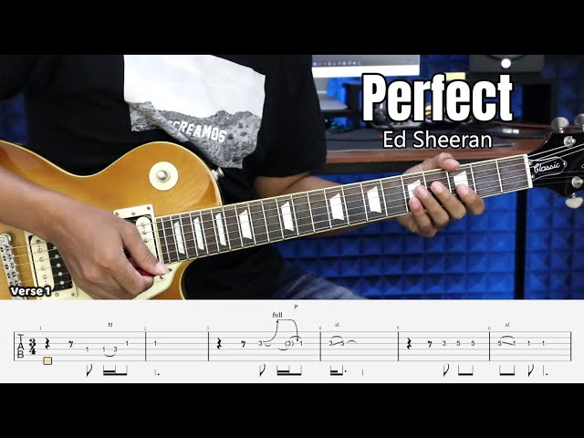 Perfect - Ed Sheeran - Guitar Instrumental Cover + Tab class=