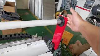 How to operate the automatic log roll cutting machine.Contact WhatsApp:008613926851810