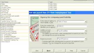 9.0-6 Payroll Item Custom Setup