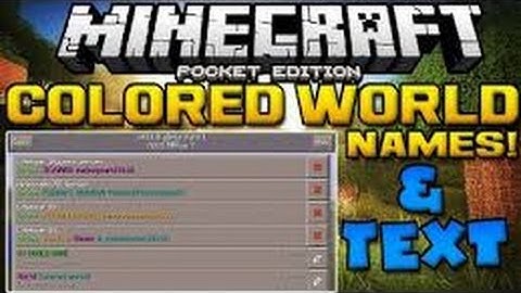 Minecraft Pocket Edition *** How to change colors on texts - Works on Andriod and ios