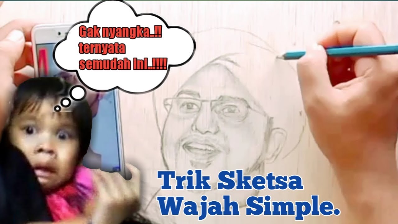  Cara membuat sketsa wajah  by milenial art YouTube