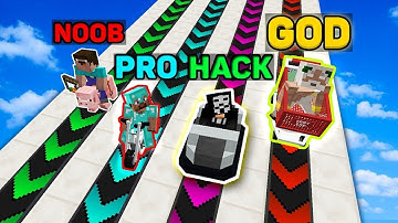 Minecraft NOOB vs PRO vs HACKER vs GOD: BOOST RAMP CHALLENGE (Minecraft Animation)