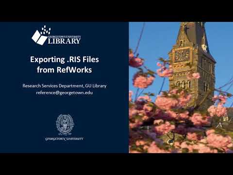 Video: Hur importerar jag en RIS-fil till RefWorks?