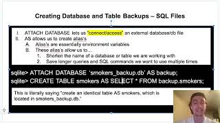 Introduction to SQL and SQLite3 -- SQL Scripts, Database Backups, and Grouping/Ordering Data (Vid 3) Wealth