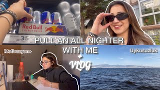 STUDY VLOG|| ALL NIGHTER CHALLANGE DENİYORUM +sohbet muhabbet 🚩#study #studyvlog #vlog