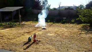 3D printed PLA rocket nozzle (De Laval) test