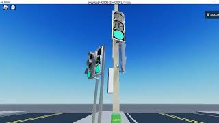 Светофор с кнопкой + обзор на пешеходный переход.