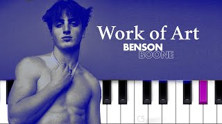Benson Boone - Work Of Art (Piano tutorial)
