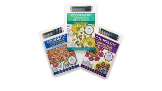 Colortastic 3pack Coloring Books with 18 Colored Pencils